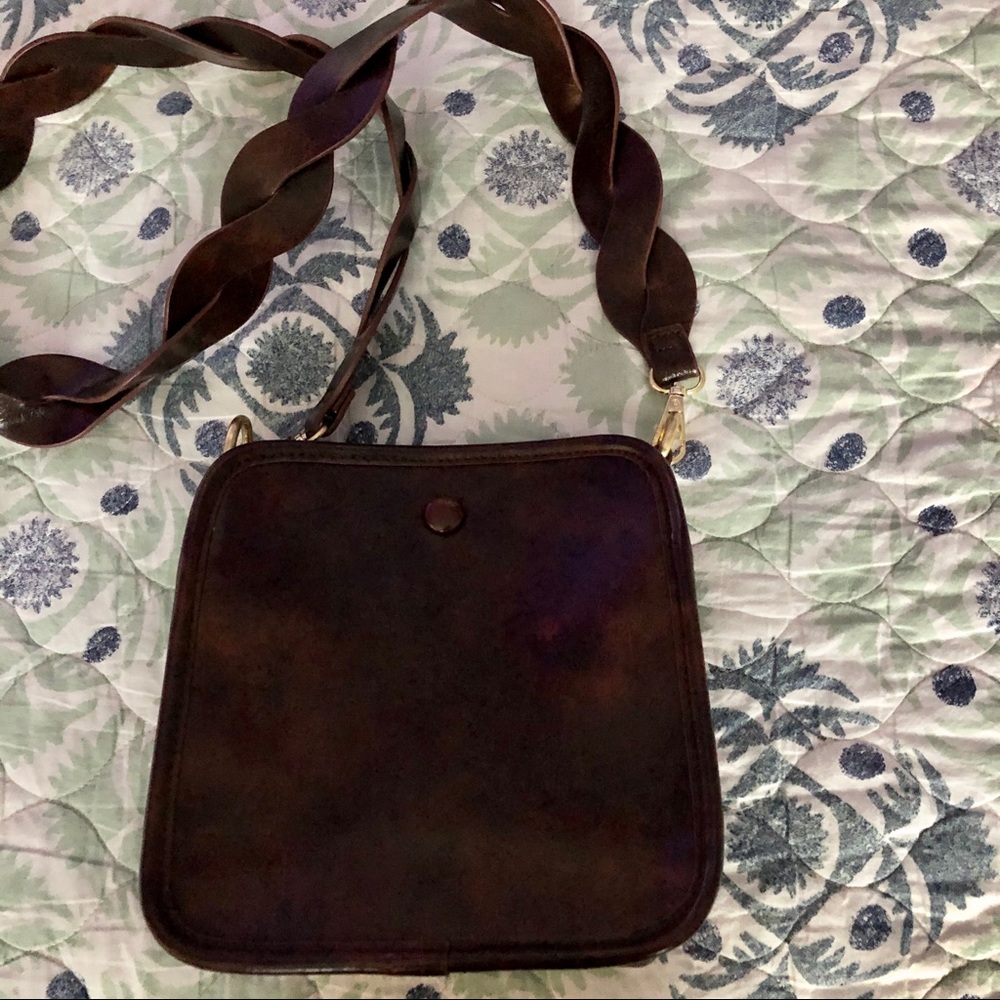 Anthropologie faux leather crossbody
